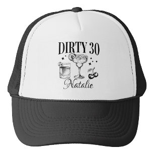 Dirty Thirty 30th Birthday Party Custom Matching Trucker Hat