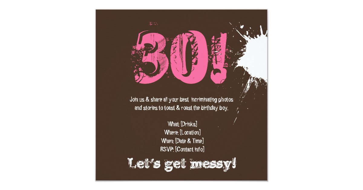 30 Birthday Party Invitations 10