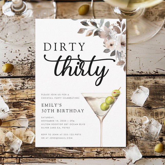 Dirty Thirty 30th Birthday Party Invitation (Creator Uploaded)