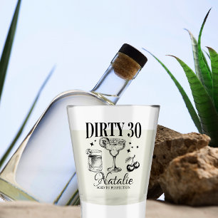 Dirty Thirty 30th Birthday Party Personalized Shot Glass