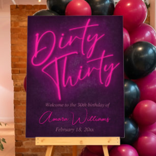Dirty Thirty - 30th Birthday Welcome Sign