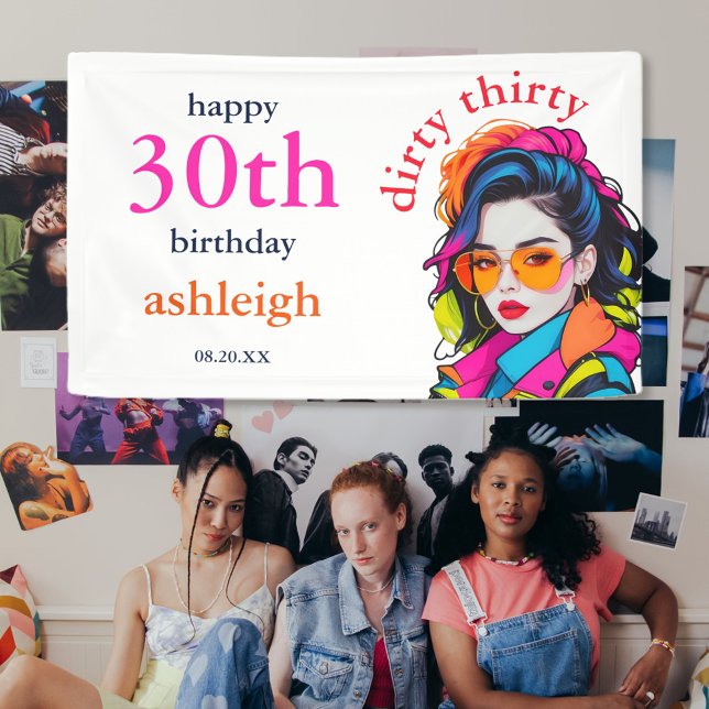 Dirty Thirty Birthday Party Banner (Creator Uploaded)