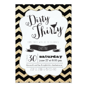 The Dirty Thirty Invitations Zazzle