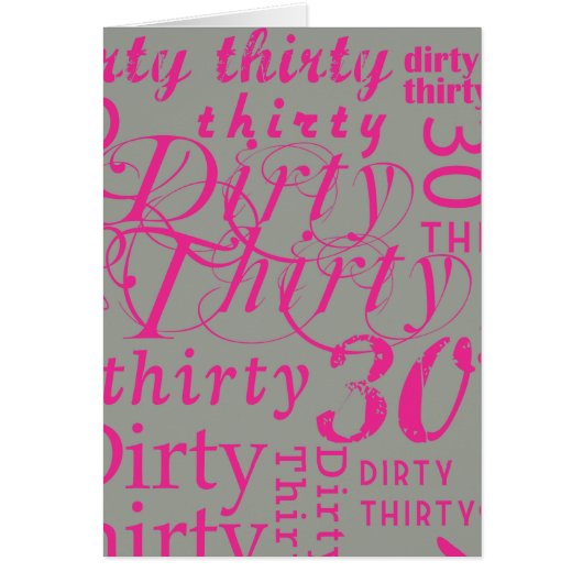 Dirty Thirty Cards (Front)