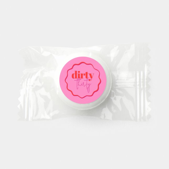 Dirty Thirty Fun 30th Birthday Favor Mints (Front)