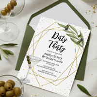 Dirty Thirty Martini Soirée 30th Birthday Party