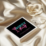 Dirty Thirty Neon Blue & Pink 30th Birthday Napkins<br><div class="desc">This bright and fun neon blue & pink design is ready to customize for a birthday party!</div>
