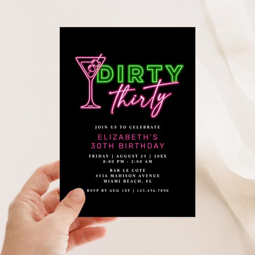 Dirty Thirty Neon Green & Pink 30TH Birthday