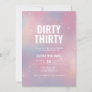 Dirty Thirty Pink Galaxy Birthday Invitation