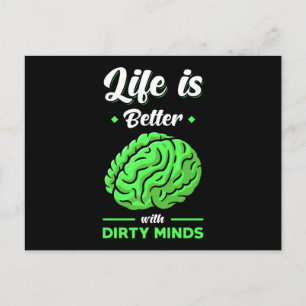 Dirty Thoughts Funny Saying Postcard