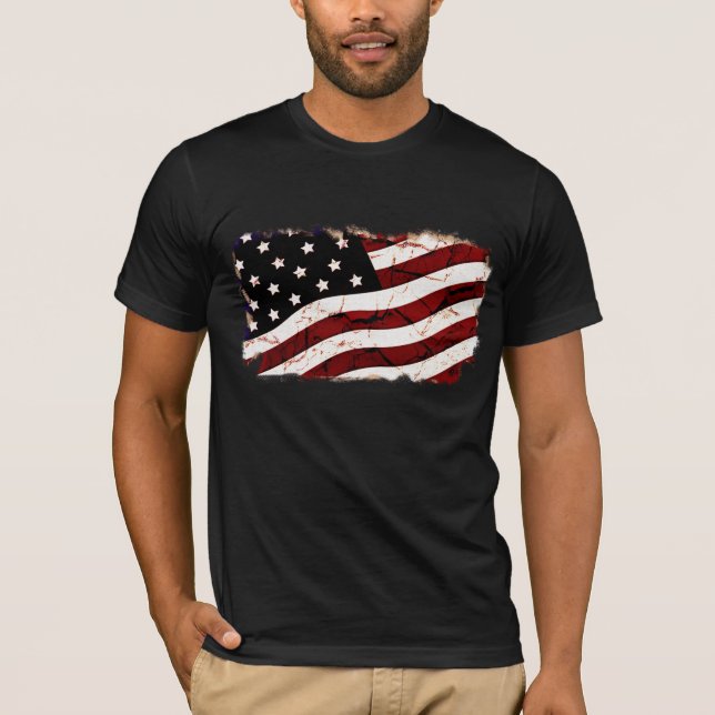 Dirty Vintage USA Flag T-Shirt (Front)
