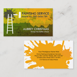 Dirty Wall Painting Colors Roller Brush Business Card