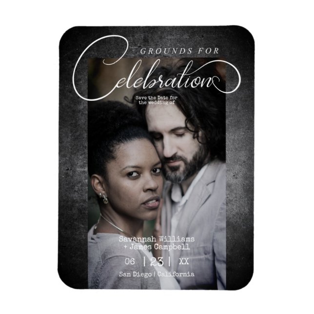 Dirty Whimsical Grounds for Celebration Wedding Magnet (Vertical)