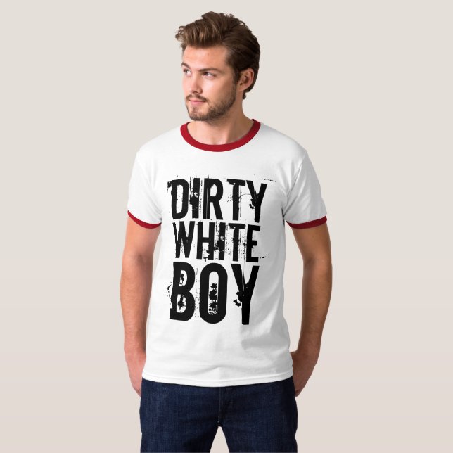 DIRTY WHITE BOY 70s/80s T-SHIRTS (Front Full)