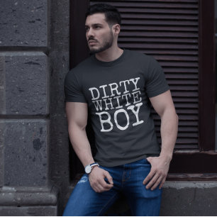 DIRTY WHITE BOY VINTAGE MEN'S T-SHIRTS