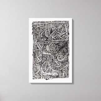 Dis-junction, Ink drawing Canvas Print