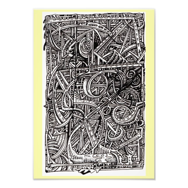 Dis-junction, Ink drawing Photo Print (Front)