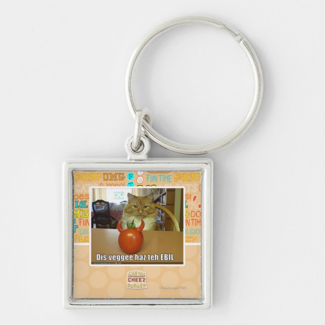 Dis veggee haz the EBIL Keychain (Front)