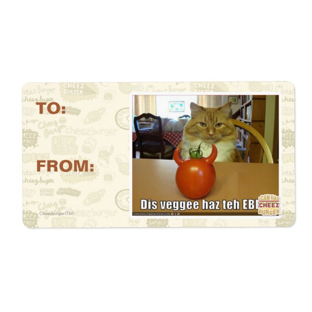 Dis veggee haz the EBIL Label (Front)