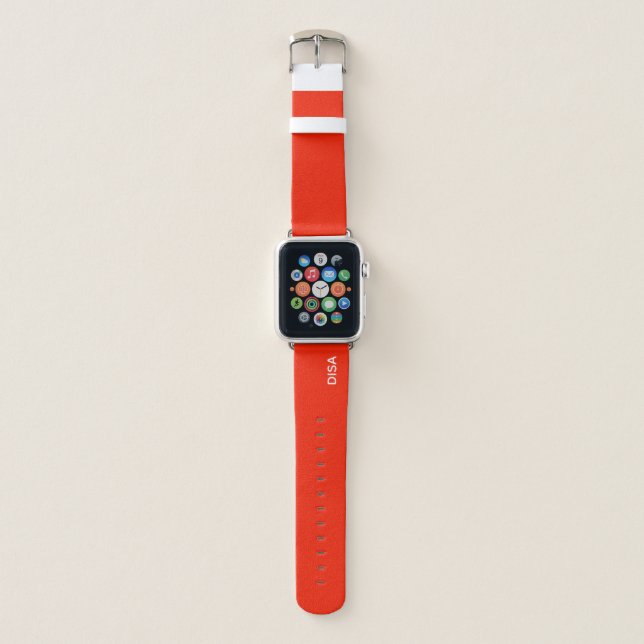 Disa Red color name Apple Watch Band (Front)
