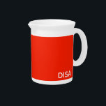Disa Red color name Beverage Pitcher<br><div class="desc">Disa Red color name</div>