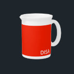 Disa Red color name Beverage Pitcher<br><div class="desc">Disa Red color name</div>