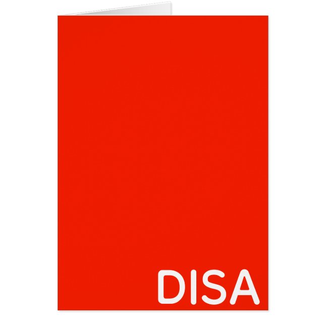 Disa Red color name Cards (Front)