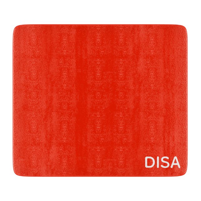 Disa Red color name Cutting Board (Front)