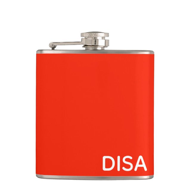 Disa Red color name Flask (Front)