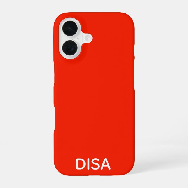 Disa Red color name Iphone Case (Back)