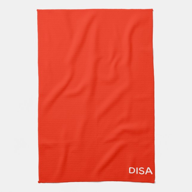 Disa Red color name Kitchen Towel (Vertical)