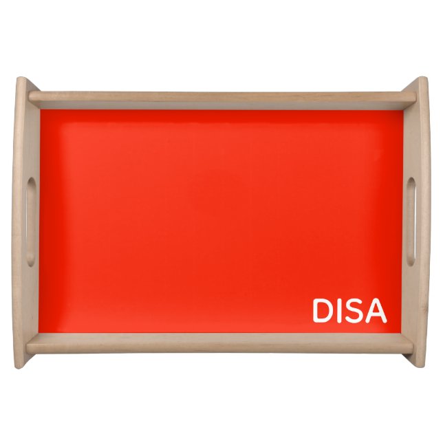 Disa Red color name Serving Tray (Front)