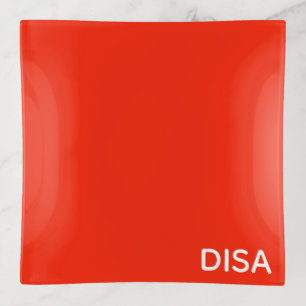 Disa Red color name Trinket Tray