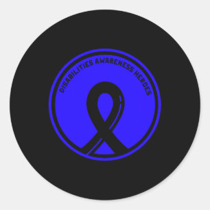 Disabilities Awareness heroes for World Day for Di Classic Round Sticker