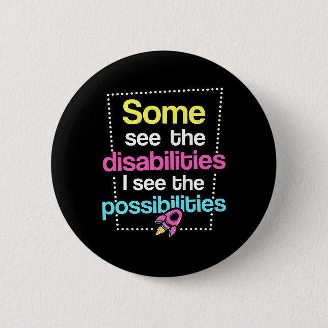 Disabilities  Disabilities Awareness Button (Front)
