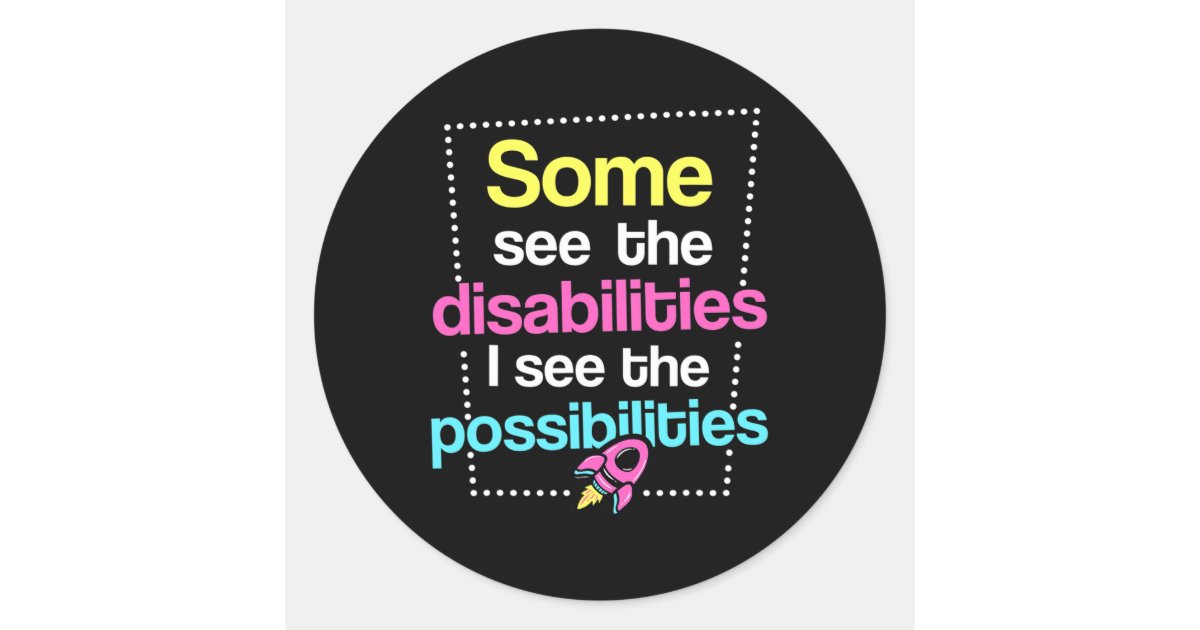 Disabilities Disabilities Awareness Classic Round Sticker | Zazzle