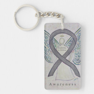 Disabilities in Children Awareness Ribbon Keychain