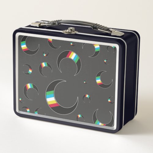 Disability Awareness Crescent Moon  Metal Lunch Box