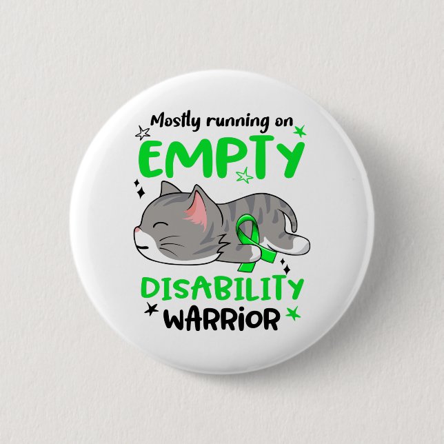 Disability Awareness Month Ribbon Gifts Button (Front)
