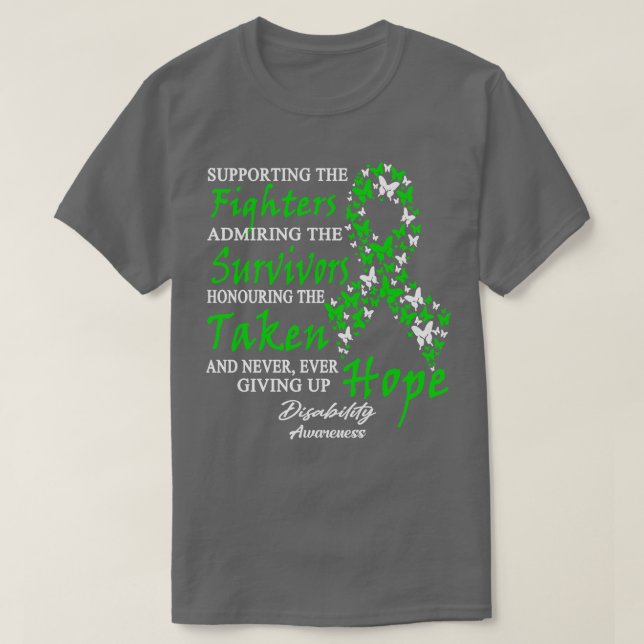Disability Awareness Supporting The Fighters Butte T-Shirt (Design Front)