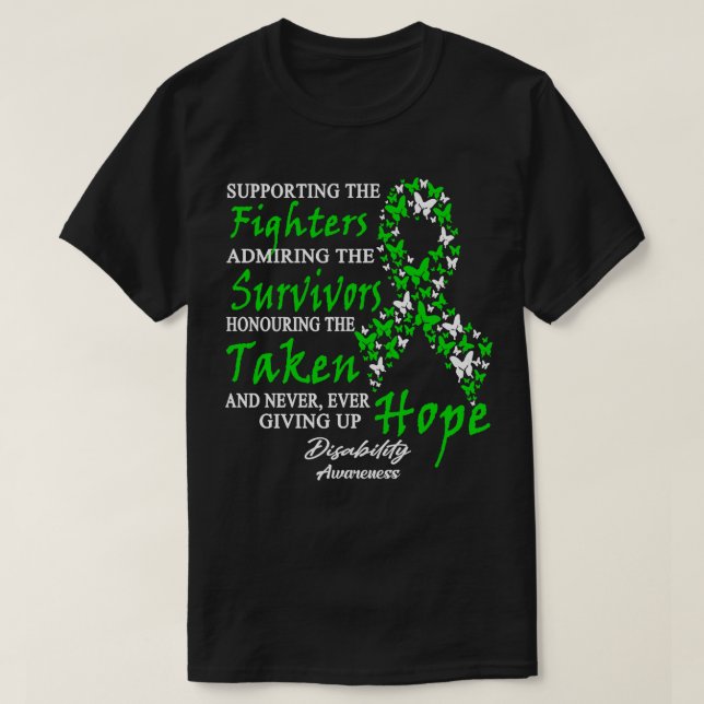 Disability Awareness Supporting The Fighters Butte T-Shirt (Design Front)