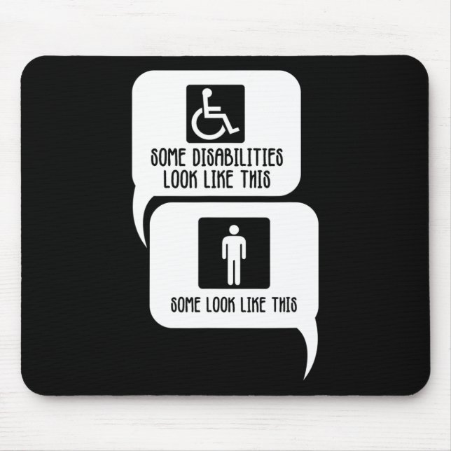Disability BiPolar Autism Awareness Some look like Mouse Pad (Front)