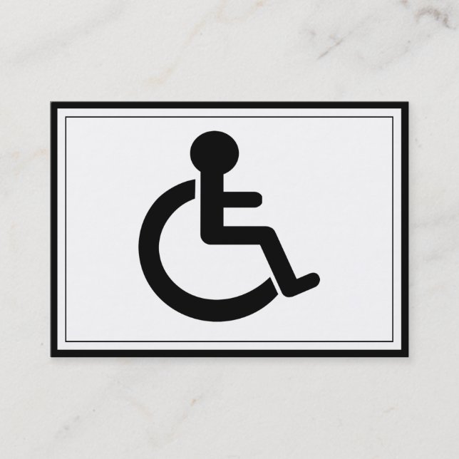 Disability Disabled  Symbol Business Card (Front)