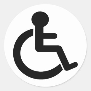 Disability Disabled  Symbol Classic Round Sticker