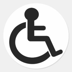 Disability Disabled  Symbol Classic Round Sticker