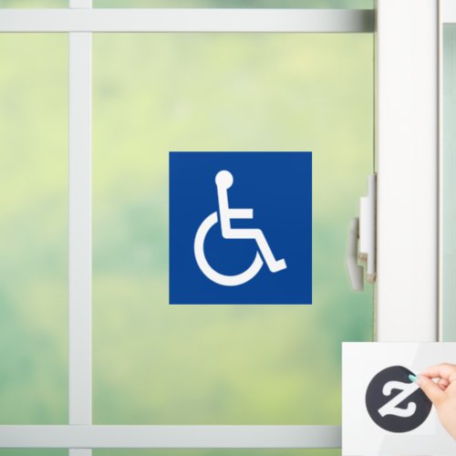 Disability handicap wheelchair sign window cling