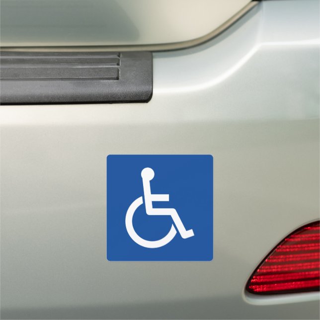 Disability handicapped wheelchair sign car magnet (In Situ)