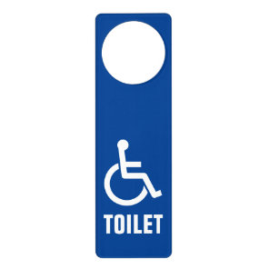 Disability handicapped wheelchair toilet WC Door Hanger