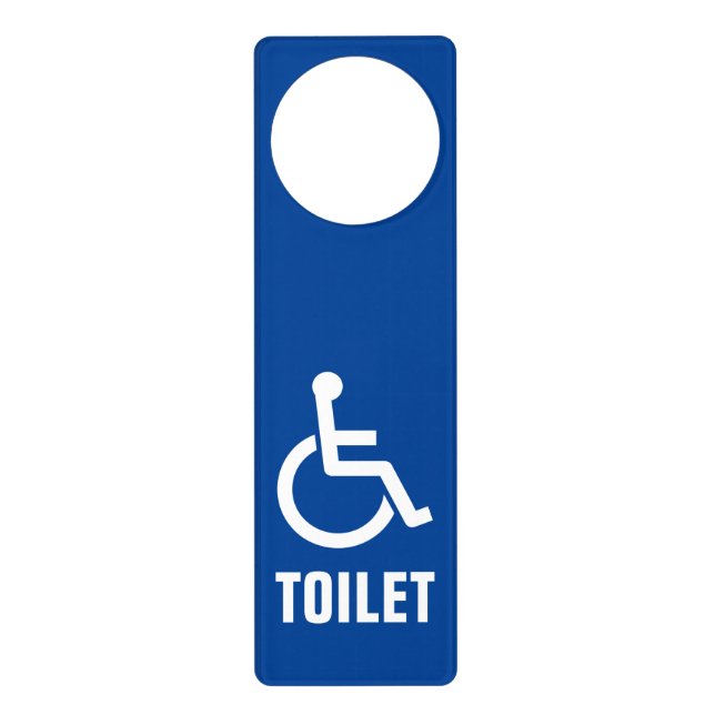 Disability handicapped wheelchair toilet WC Door Hanger (Front)