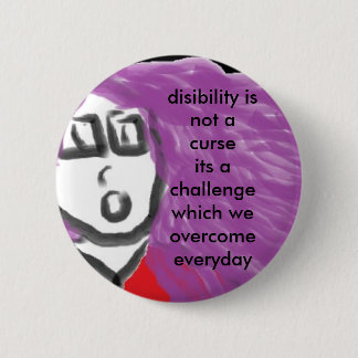 disability is no curse pinback button